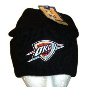 Oklahoma City Thunder Mens Black Color Cuffed Beanie Winter Hat Cap New Tag Nba